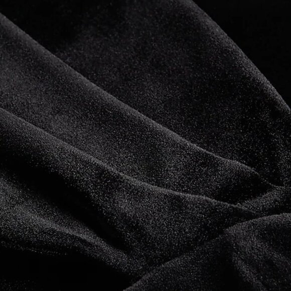 EXPRESS Off The Shoulder Mini COCKTAIL PARTY BLACK VELVET Dress XS NWT - Picture 8 of 9